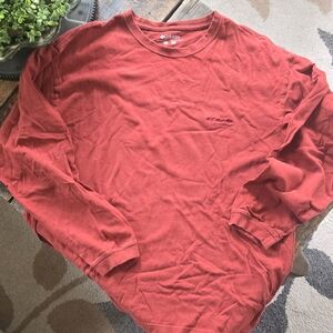 Columbia Rust Long Sleeve Tee Soft Cotton Blend